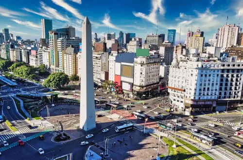 Tradiciones de Argentina: Foto aérea del Obelisco de Buenos Aires