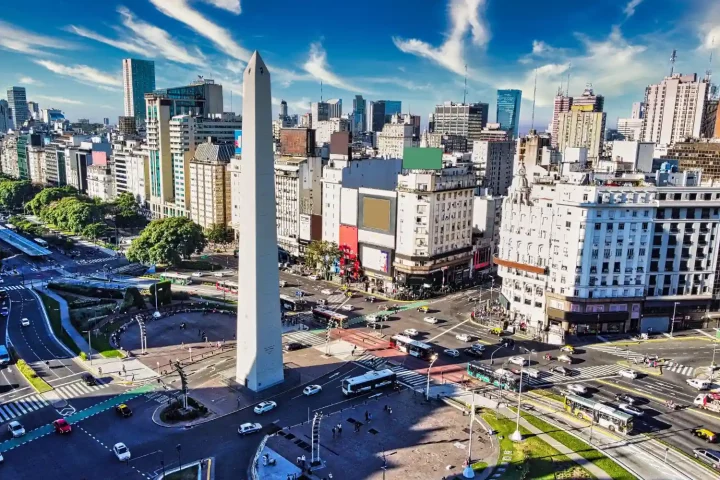 Tradiciones de Argentina: Foto aérea del Obelisco de Buenos Aires
